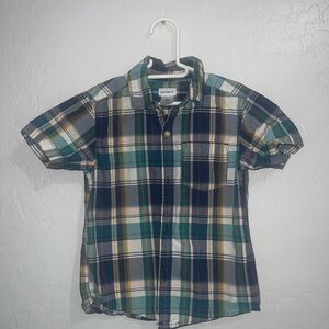Carter's Boys button down shirt - Navy, Teal, and Yellow